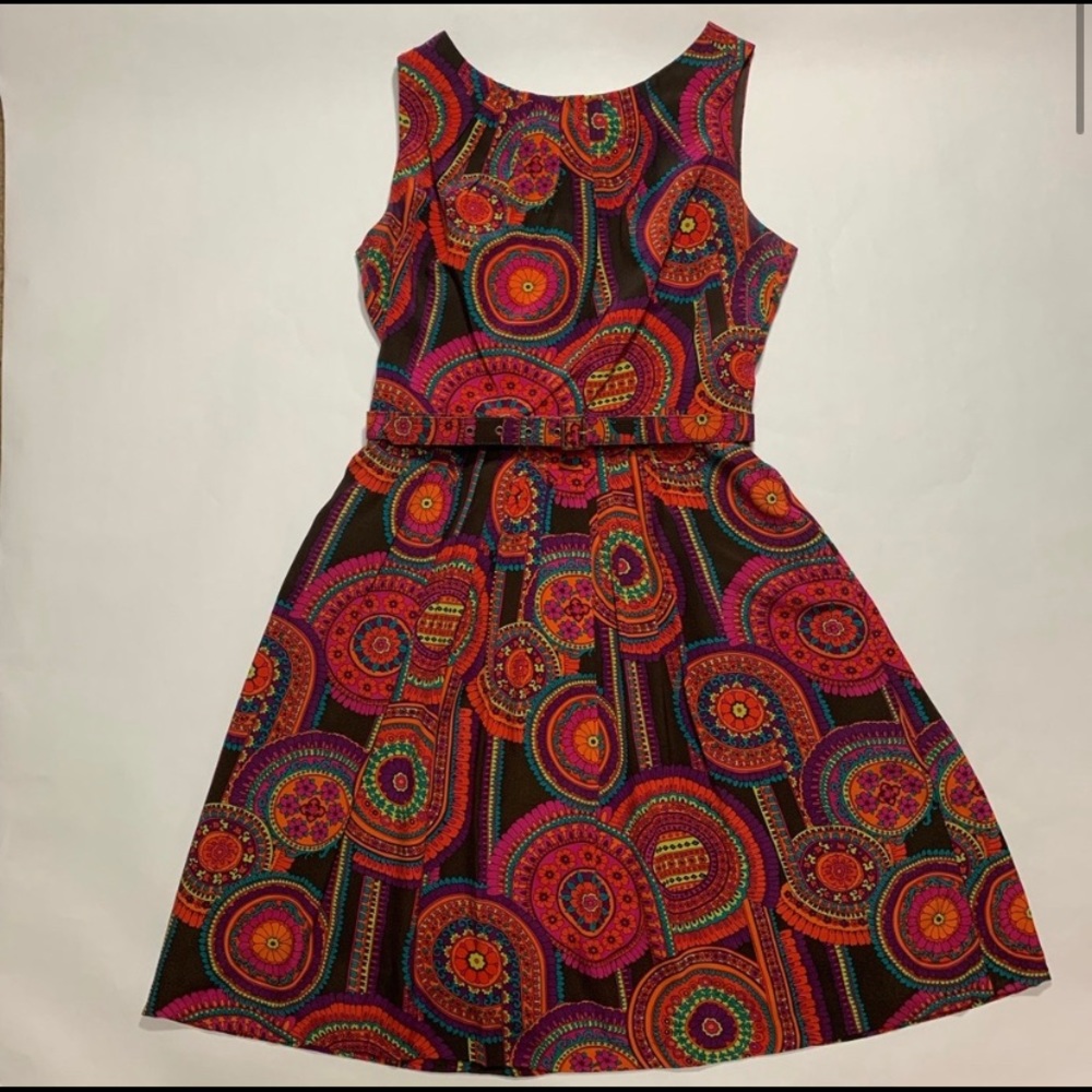 Trina Turk silk belted dress